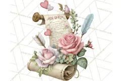 Cupid and Cherub Valentine Clipart PNG Romantic Love Product Image 4
