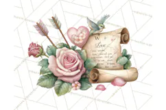 Cupid and Cherub Valentine Clipart PNG Romantic Love Product Image 5