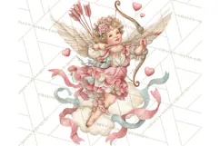 Cupid and Cherub Valentine Clipart PNG Romantic Love Product Image 2