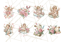 Cupid and Cherub Valentine Clipart PNG Romantic Love Product Image 2