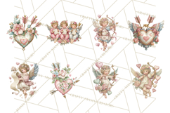 Cupid and Cherub Valentine Clipart PNG Romantic Love Product Image 3