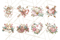 Cupid and Cherub Valentine Clipart PNG Romantic Love Product Image 6