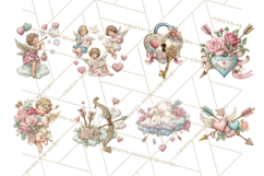 Cupid and Cherub Valentine Clipart PNG Romantic Love Product Image 7