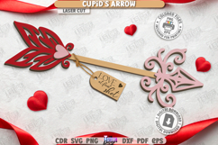 3D Cupid&#039;s Arrows Laser Cut Bundle|Happy Valentine’s Day SVG Product Image 10