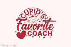 Cupid's Favorite Coach Valentine T-shirt, Valentine SVG Product Image 1