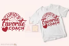Cupid's Favorite Coach Valentine T-shirt, Valentine SVG Product Image 2