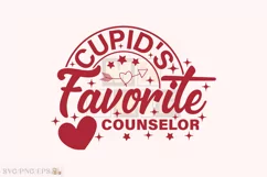 Cupid's Favorite Counselor Valentine T-shirt, Valentine SVG Product Image 1
