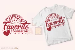 Cupid's Favorite Counselor Valentine T-shirt, Valentine SVG Product Image 2