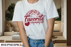 Cupid's Favorite Counselor Valentine T-shirt, Valentine SVG Product Image 3