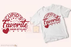 Cupid's Favorite Hair Stylist Valentine T-shirt, Valentine Product Image 2
