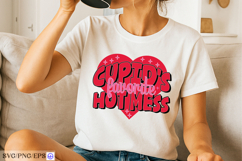 Cupid's Favorite Hot Mess Valentine Day SVG PNG Product Image 1
