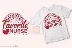 Cupid's Favorite Nurse Valentine T-shirt, Valentine SVG Product Image 2