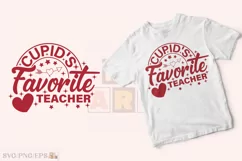 Cupid's Favorite Teacher Valentine T-shirt, Valentine SVG Product Image 2
