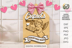 Cupid's Mini Cutting Board Laser cut. Kitchen Decor SVG Product Image 1