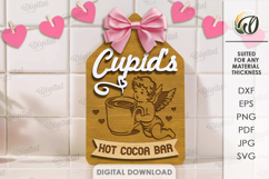 Cupid's Mini Cutting Boards Bundle Laser cut. Kitchen SVG Product Image 14