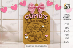 Cupid's Mini Cutting Boards Bundle Laser cut. Kitchen SVG Product Image 8