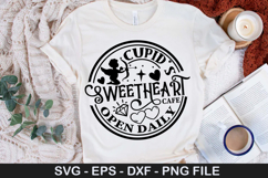 Cupid&#039;s Sweetheart Cafe SVG - Valentine&#039;s Day Design Product Image 1