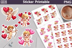 Cupid Heart Sticker | Valentine Characters Sticker Product Image 1