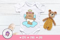 Valentine teddy bear clipart cupid Lovely kawaii animal Product Image 5