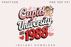 Cupid University PNG, Valentines Day Png, Valentine Shirt Product Image 1