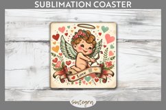 Cupid v1 Square Coaster Sublimation Product Image 1