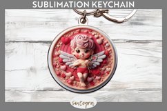Cupid v10 Round Keychain Sublimation Product Image 1