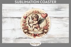 Cupid v15 Round Coaster Sublimation Product Image 1