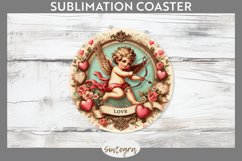 Cupid v18 Round Coaster Sublimation Product Image 1