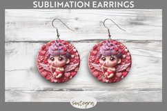 Cupid v6 Round Earrings Sublimation Product Image 1