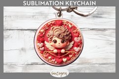 Cupid v7 Round Keychain Sublimation Product Image 1