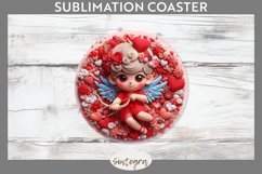 Cupid v8 Round Coaster Sublimation Product Image 1