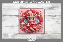 Cupid v8 Square Coaster Sublimation Product Image 1