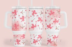 cupid valentine 40oz quencher tumbler sublimation full wrap high resolution transparant background