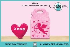 Valentine Cupid Gable Gift Box SVG Template Product Image 1