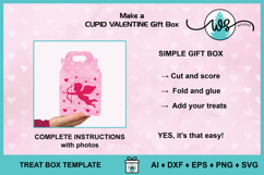 Valentine Cupid Gable Gift Box SVG Template Product Image 2