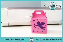 Valentine Cupid Gable Gift Box SVG Template Product Image 5