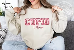 Cupid vibes sublimation design, faux glitters valentine png Product Image 1