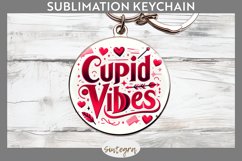 Cupid Vibes v1 Round Keychain Sublimation Product Image 1