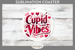 Cupid Vibes v1 Round Coaster Sublimation Product Image 1