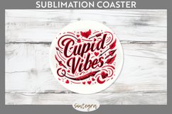 Cupid Vibes v2 Round Coaster Sublimation Product Image 1
