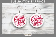 Cupid Vibes v3 Round Earrings Sublimation Product Image 1