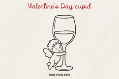 Valentine’s Day Cupid Illustration|Cute Love Angel Line Art. Product Image 2