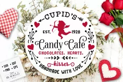 Cupid's Candy Cafe svg, Valentine farmhouse svg Product Image 1