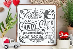 Cupid's Candy Cafe svg, Valentine farmhouse svg Product Image 1