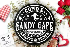 Cupid's Candy Cafe svg, Valentine farmhouse svg Product Image 1