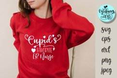 Cupid&#039;s favorite ER nurse svg, love svg Product Image 1