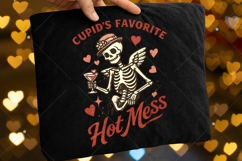 Cupid's Favorite Hot Mess, Valentine Skeleton PNG, Valentine Product Image 3