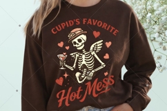Cupid's Favorite Hot Mess, Valentine Skeleton PNG, Valentine Product Image 4