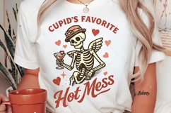 Cupid's Favorite Hot Mess, Valentine Skeleton PNG, Valentine Product Image 2