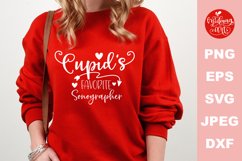 Cupid&#039;s favorite sonographer svg, valentines day svg Product Image 1